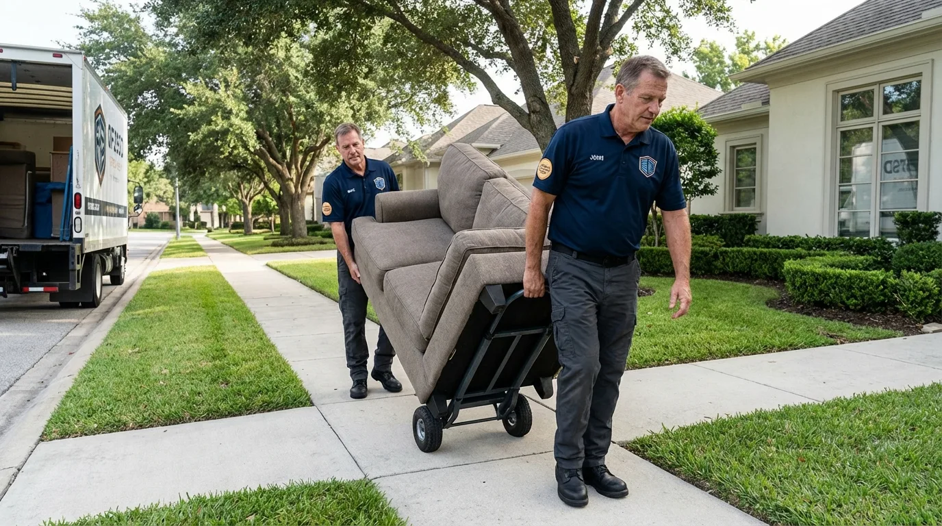 Local residential moving crew loading furniture in Sierra Vista, AZ